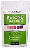 NKD Living Keton-Teststreifen (100 Streifen) – genaue Erkennung von Ketonen im Urin